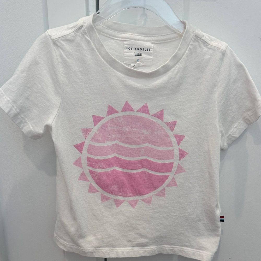 Sol Angeles Kids White Tee with shorts